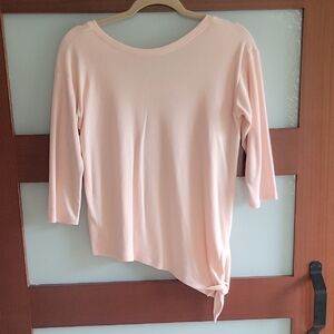 Zella Light Pink Asymmetrical Blouse